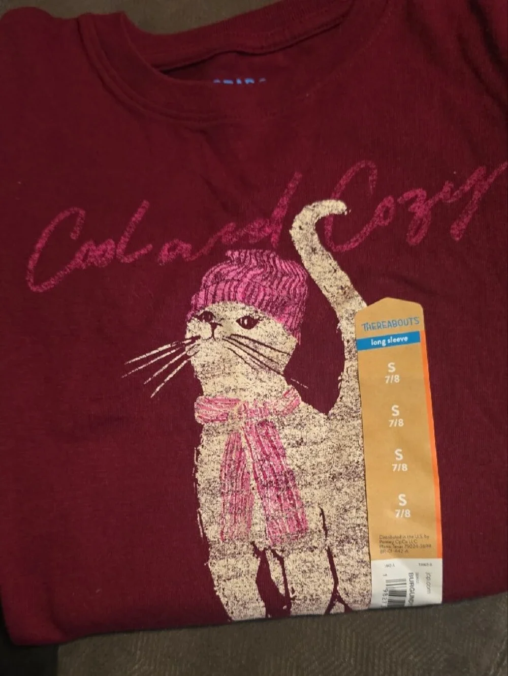 Kids Long Sleeve Tees - Black and Burgundy